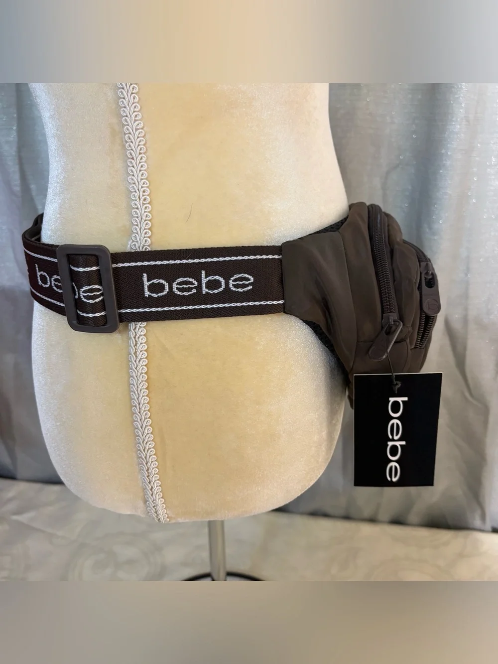 Chocolate brown Bebe waist bag/fanny pack sport bag